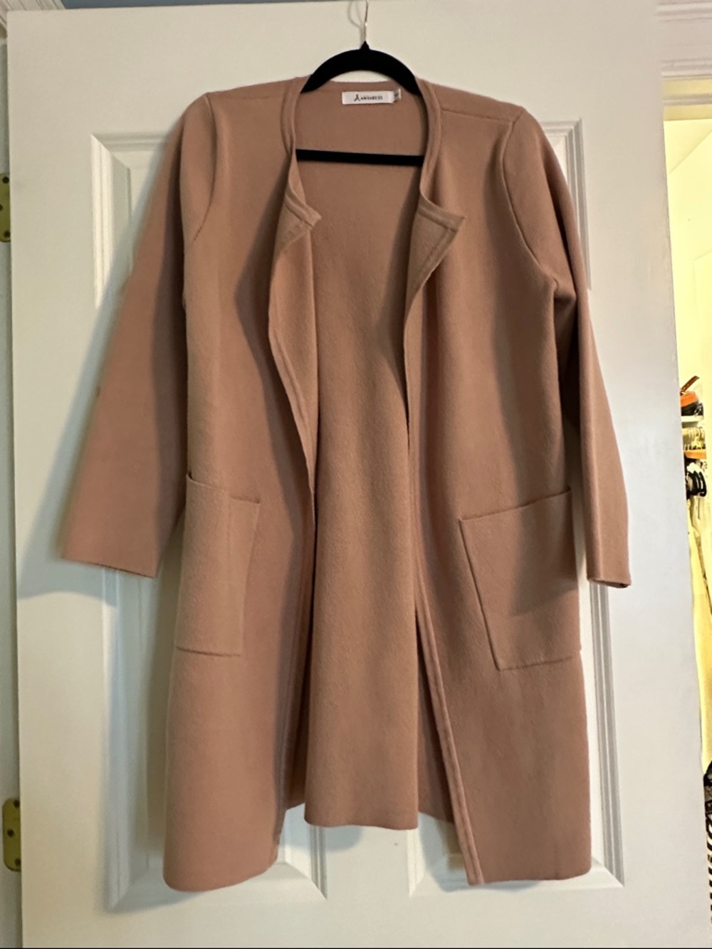 Akris Punto Blush Open-Front Wool Trench Coat
